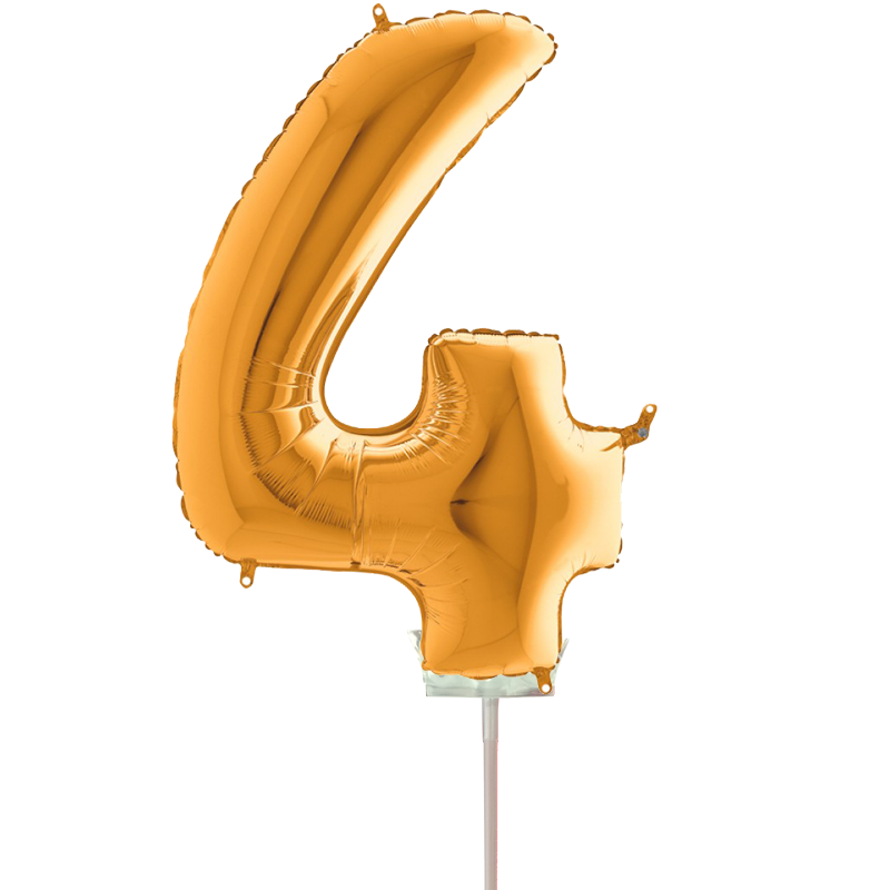 Μπαλόνια foil χρυσό minishape No 4 | 5 τεμάχια
