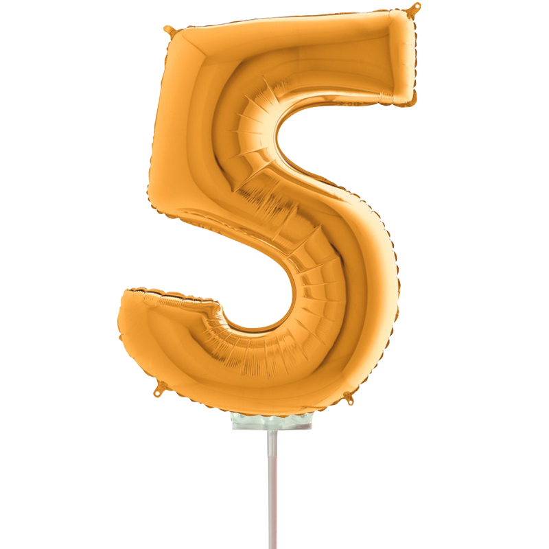 Μπαλόνια foil χρυσό minishape No 5 | 5 τεμάχια