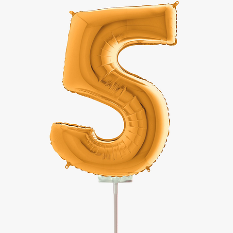 Μπαλόνια foil χρυσό minishape No 5 | 5 τεμάχια