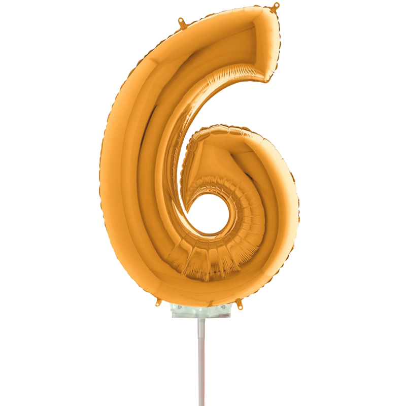 Μπαλόνια foil χρυσό minishape No 6 | 5 τεμάχια
