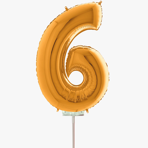 Μπαλόνια foil χρυσό minishape No 6 | 5 τεμάχια