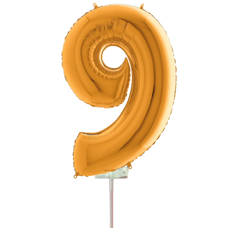 Μπαλόνια foil χρυσό minishape No 9 | 5 τεμάχια