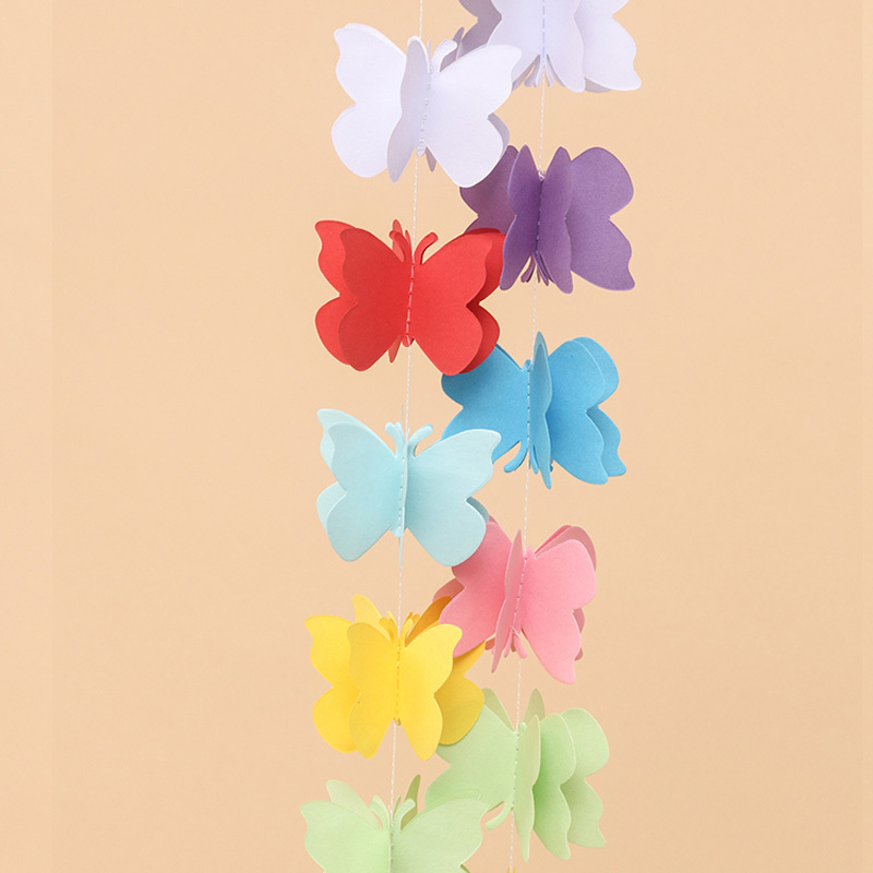 Garland 3d butterflies paper hanging 