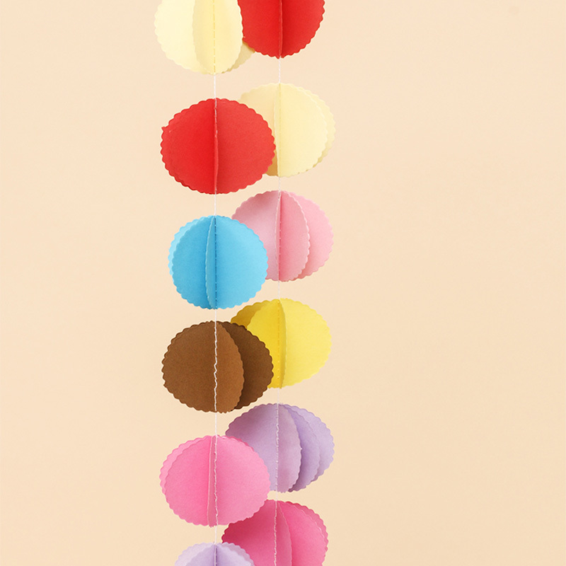 Garland 3d hanging paper shape round