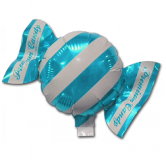 Balloon foil 9 inch minishape light blue caramel ND