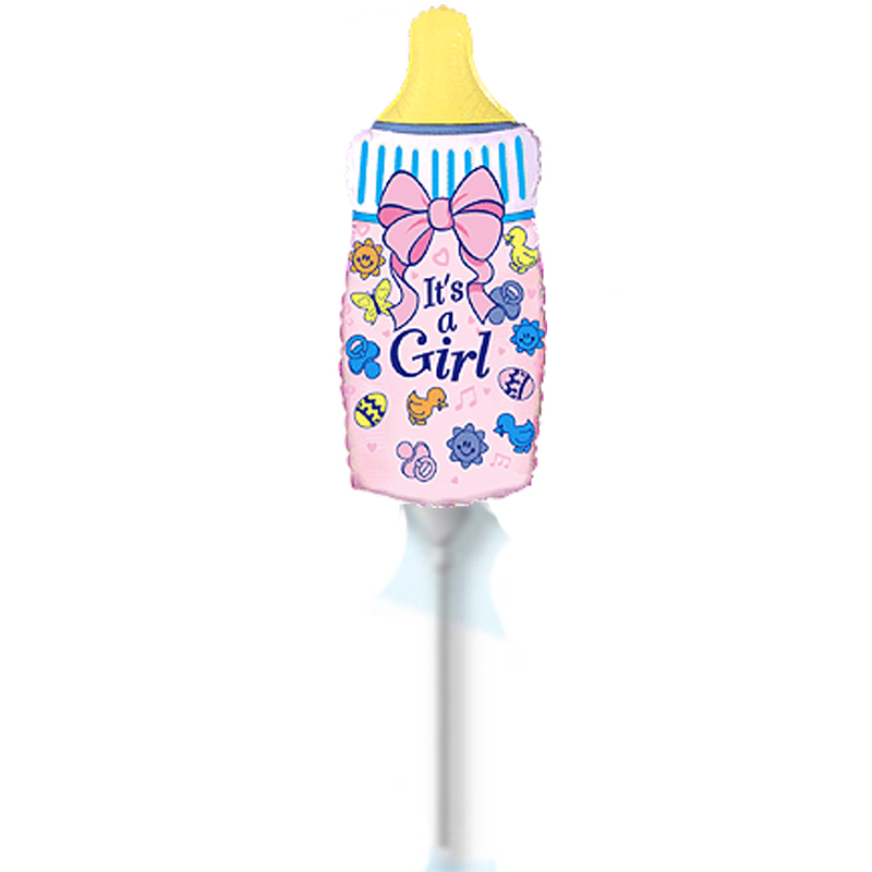 Balloons Flexmetal 9 inch it's a girl bottle