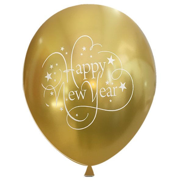Μπαλόνια 12 ιντσών τυπωμένα Happy New Year περλέ 100 τεμάχια 4