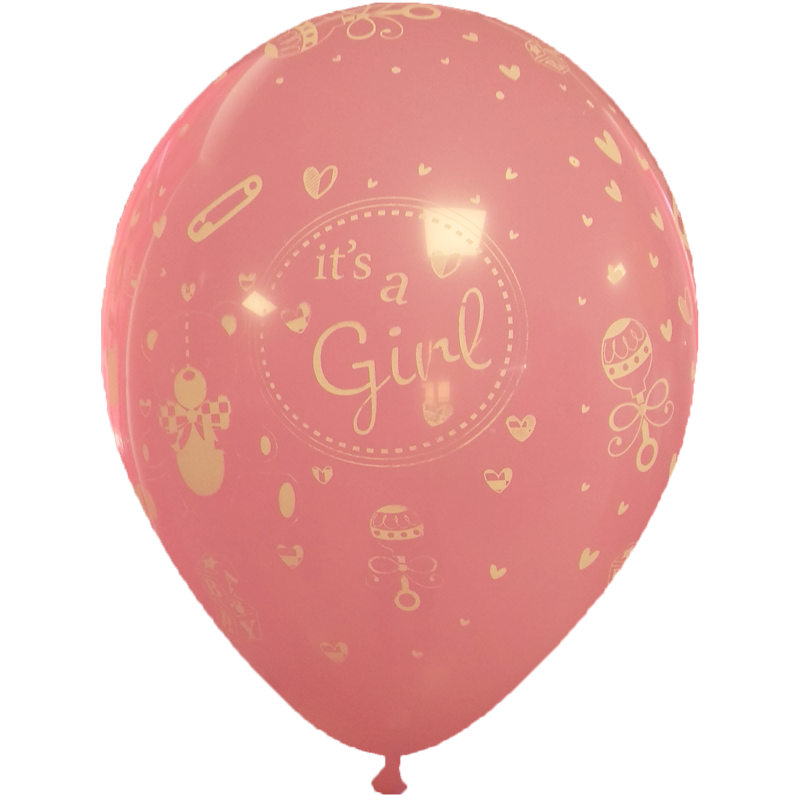 Μπαλόνια 12'' τυπωμένα It's a girl New 100 τεμάχια