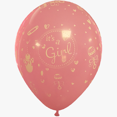 Μπαλόνια 12'' τυπωμένα It's a girl New 100 τεμάχια