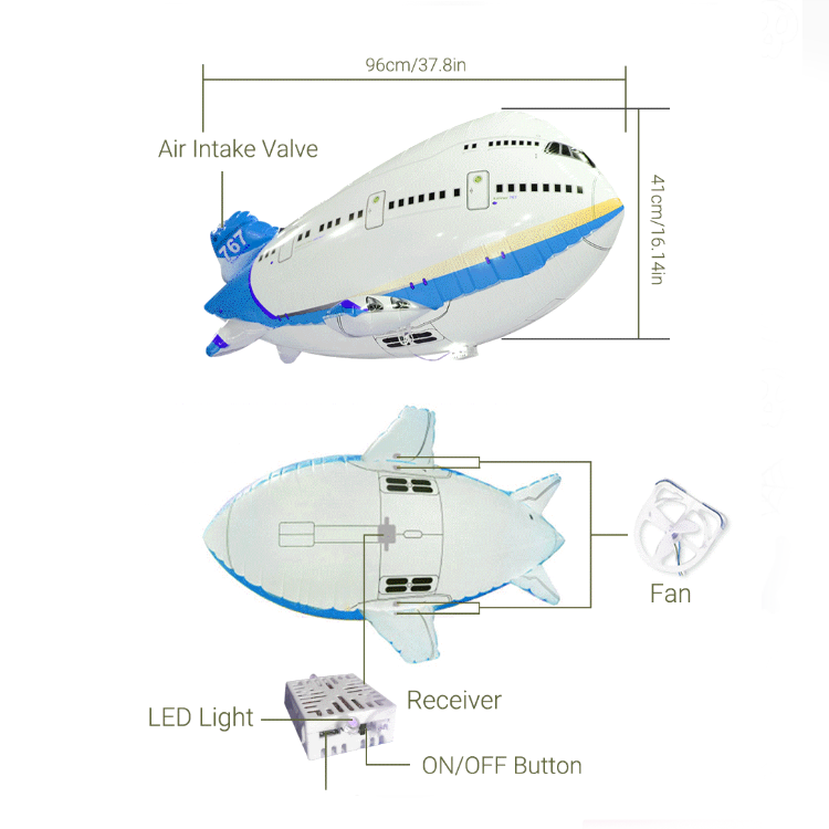 Balloon airplane remote control