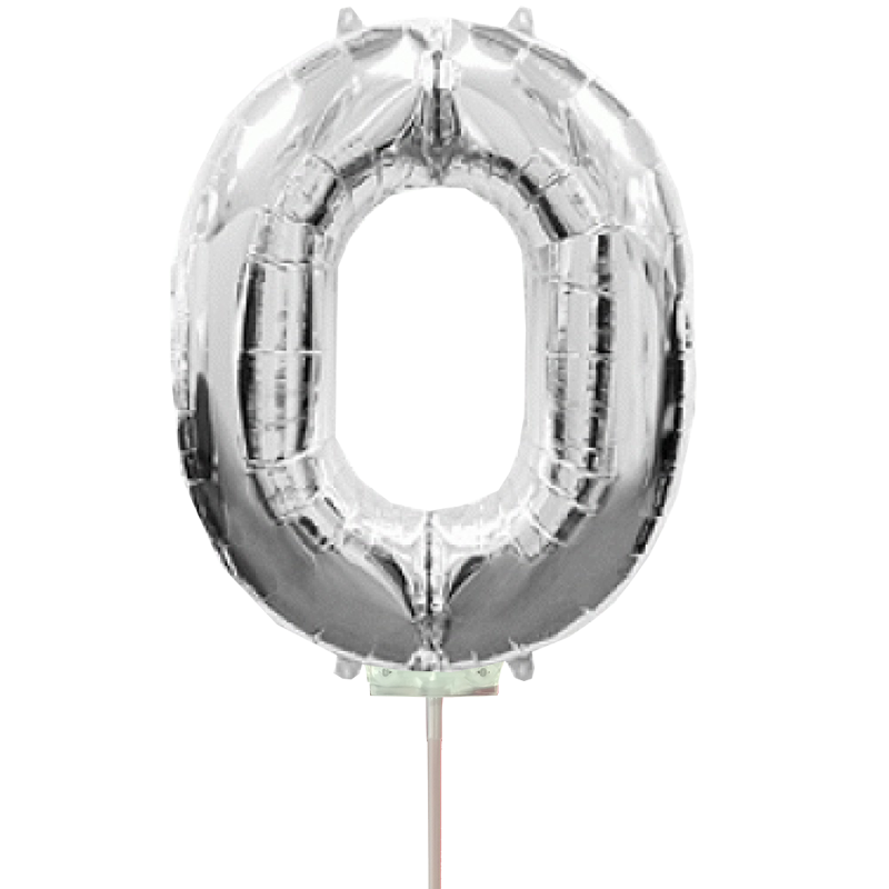 Μπαλόνια foil ασημί minishape No 0 | 5 τεμάχια