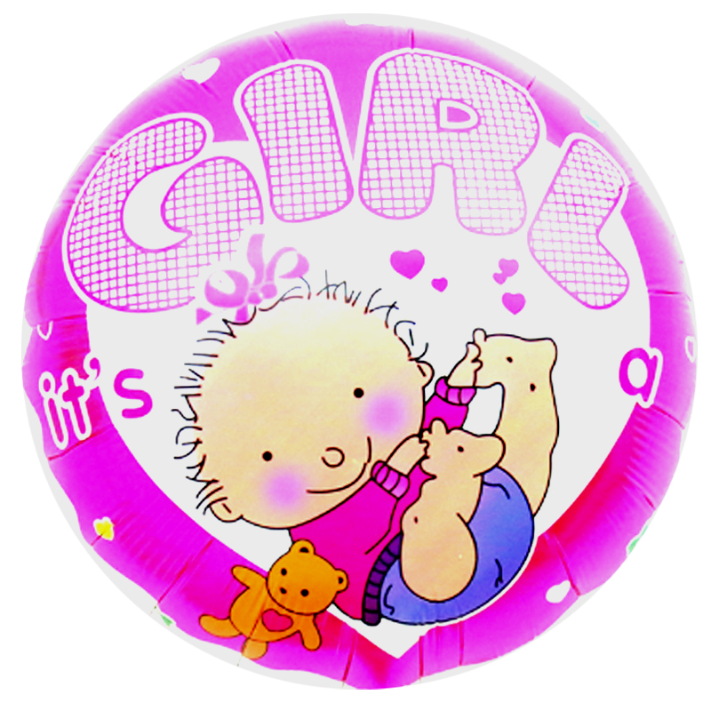 Μπαλόνι 18 ιντσών στρογγυλό BF it's a girl new