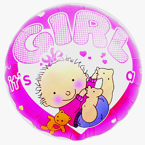 Μπαλόνι 18 ιντσών στρογγυλό BF it's a girl new