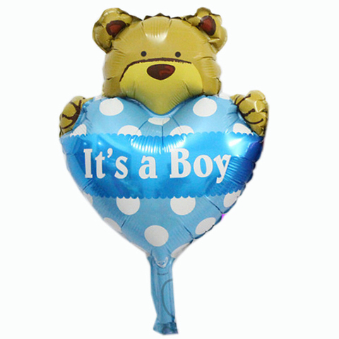 Balloon minishape Bear heart boy ND