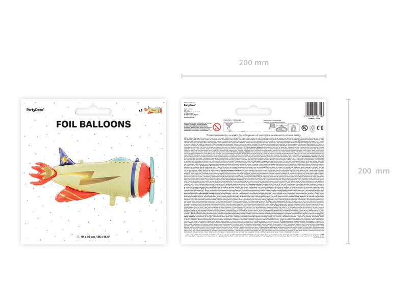 Balloons airplane with a propeller , 91 cm