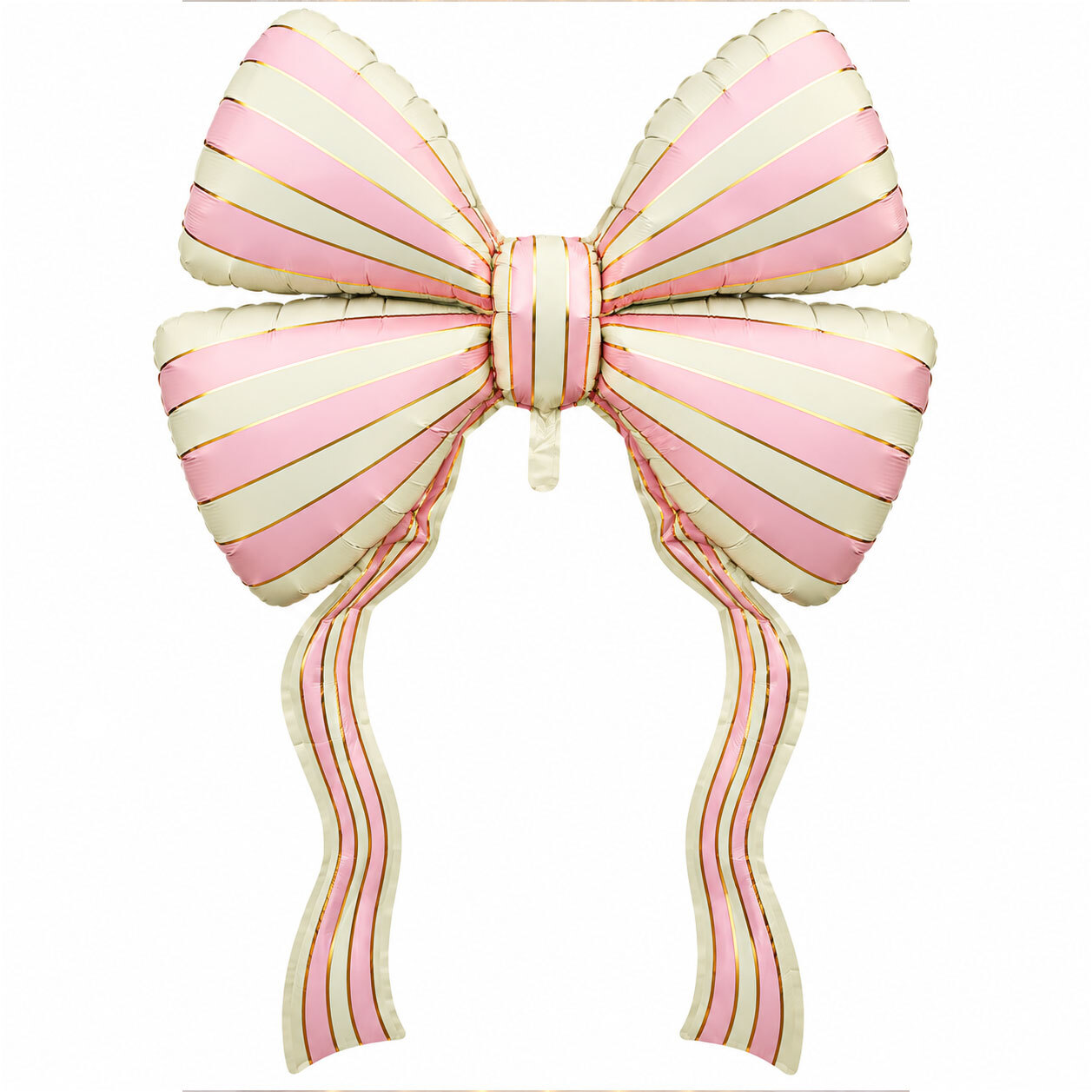 Balloon Bow Pink - Beige with Gold Outline 108cm X 156cm (for helium or air)