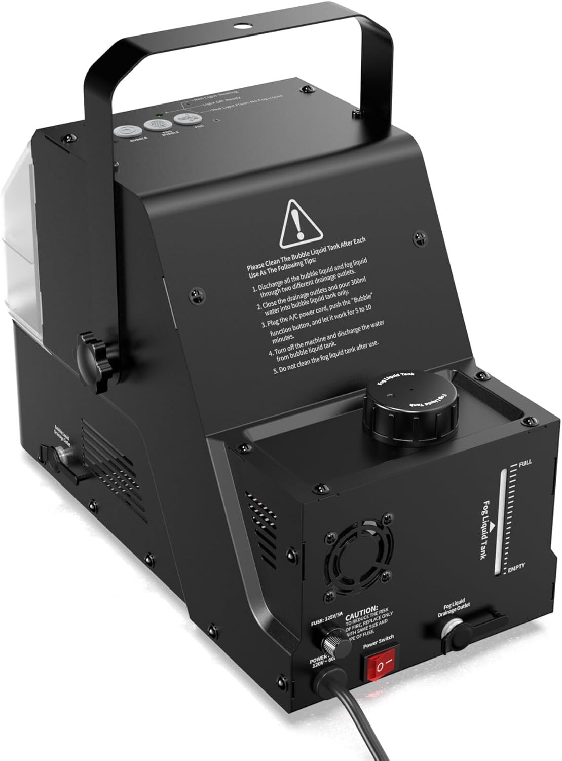 Bubble Smoke Machine 3-in-1 - with Remote Control - 450W