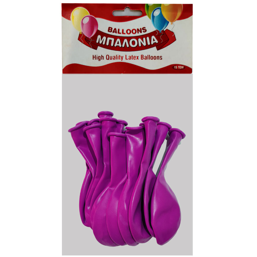 Μπαλόνια 12 ιντσών ματ φούξια 15 τεμάχια 4