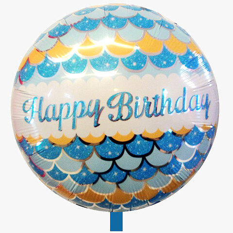 Μπαλόνι 18 ιντσών γαλάζιο BF2 Happy Birthday