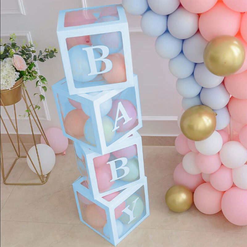 Balloon Baby box light blue 4 pcs