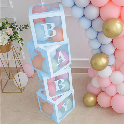 Balloon Baby box light blue 4 pcs