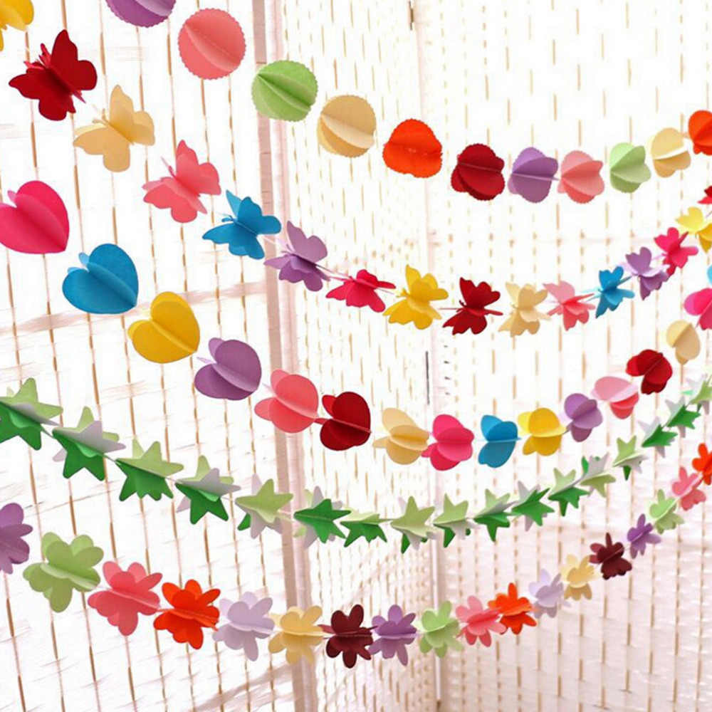 Garland 3d papaer hanging star shape