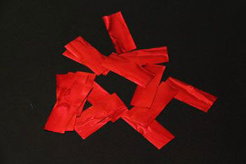 Glitter red foil 2cm x 5 cm package 1 kg