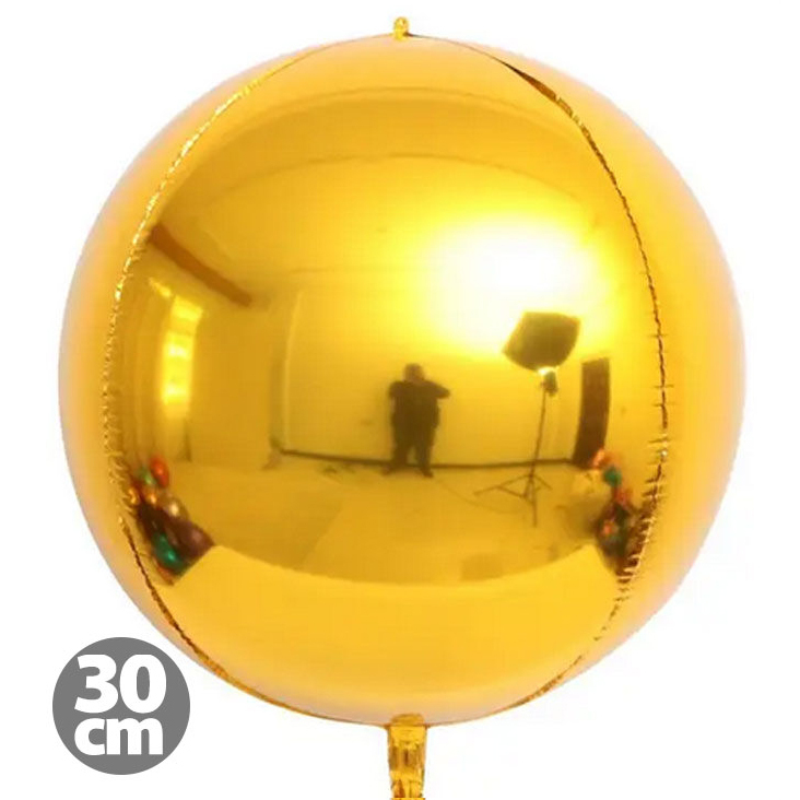 Balloons Foil Gold 4D Sphere 30cm