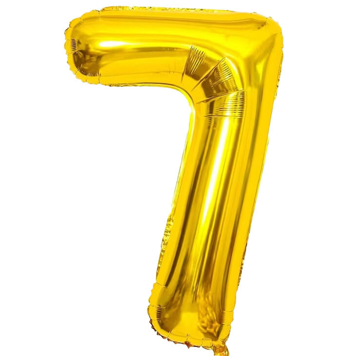 Μπαλόνι Αριθμός Νο 7 Χρυσό 86 cm για ήλιο Slim size (Συσκευασμένο)