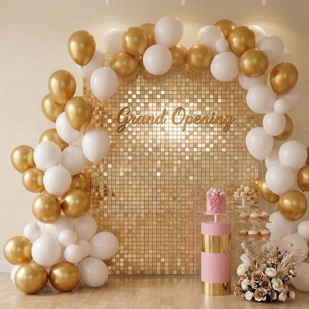 Decoration Backdrop Wall - Gold - 30 x 30 cm