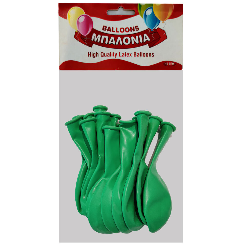 Μπαλόνια 12 ιντσών ματ πράσινο 15 τεμάχια 4
