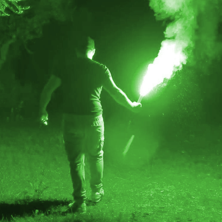Flare Hand Torch Poseidon Green