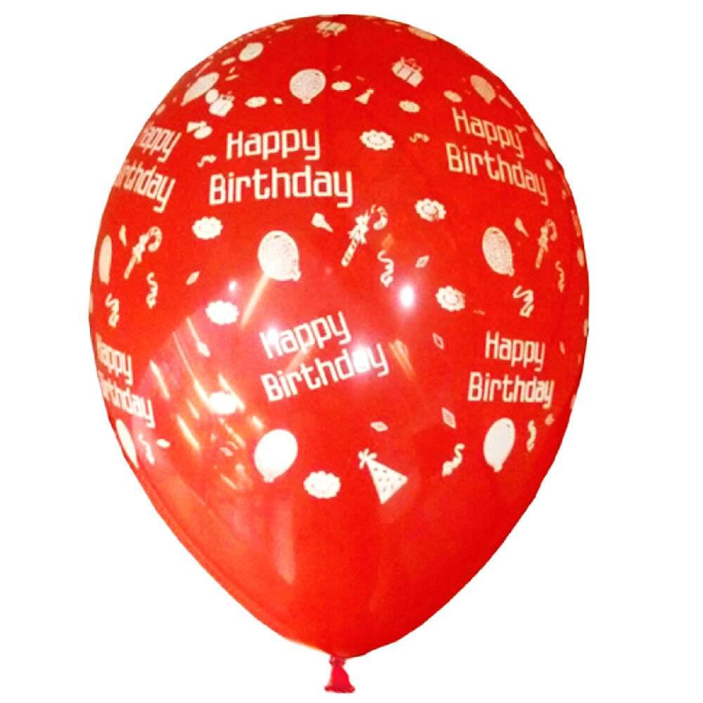Printed balloons happy birthday 15 pcs packed