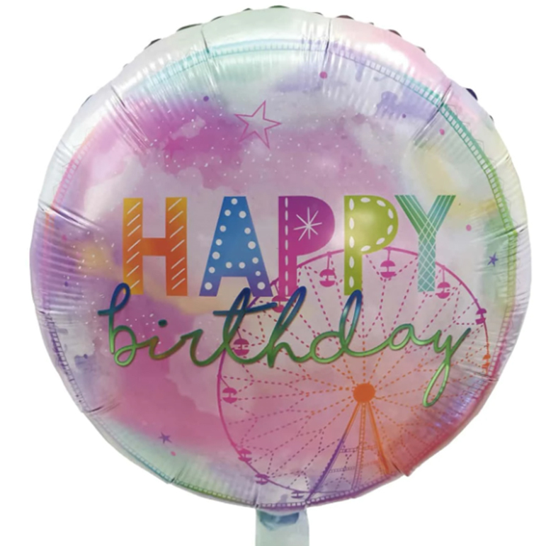 Μπαλόνι 18'' Happy Birthday Luna Park (Συσκευασμένο)