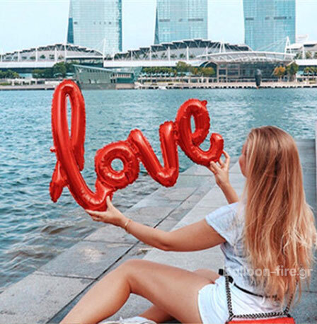 Μπαλόνι LOVE ασημί σχηματισμένη λέξη 5