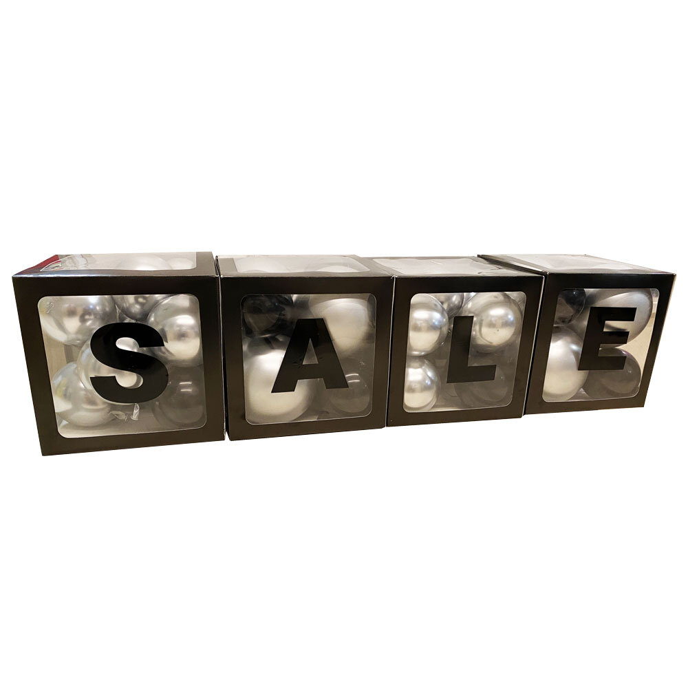 Balloon box μαύρο | 4 τεμάχια