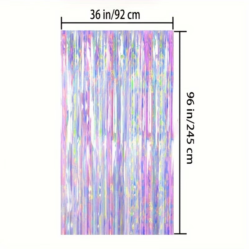 Lilac Dazzle Iridescent Curtain foil fringe (2m X 1m)