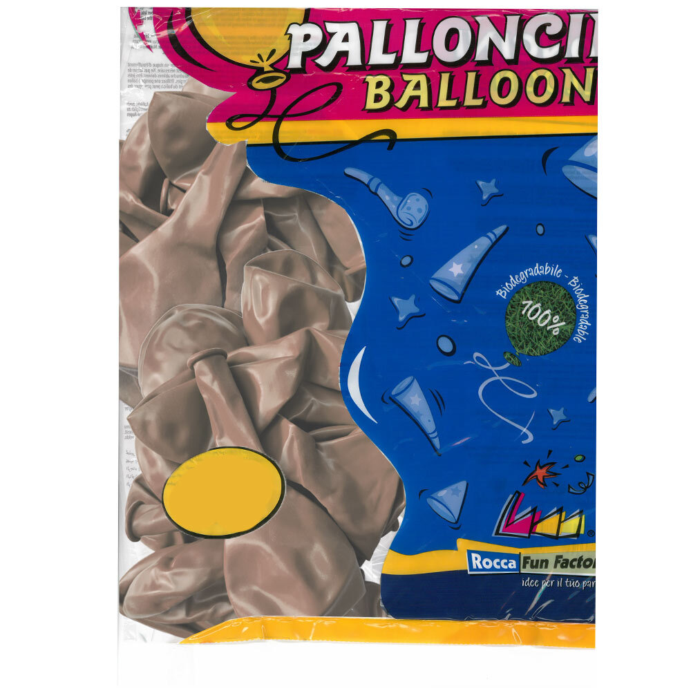 Balloons latex brown 12" Rocca Italy balloons 15 pcs