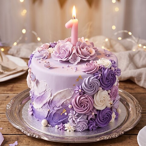 Candle Number 1 Lilac Pastel (Piece)