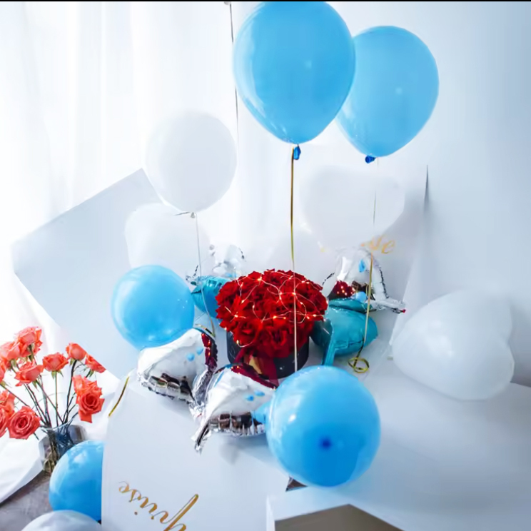 Surprise Balloon Box Λευκό  (50cm x 50cm) 2