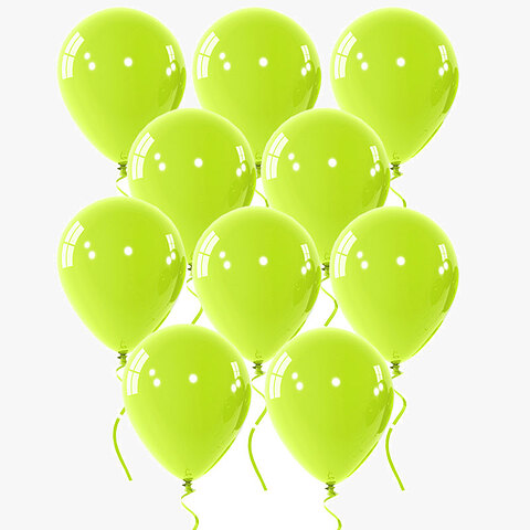 Μπαλόνια latex 13 ιντσών περλέ lime green Rocca Italy Balloons 100 τεμάχια