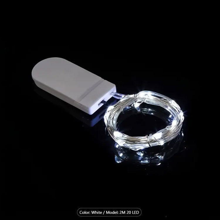 Led Φωτισμός Λευκός Ψυχρός - 2 Μέτρα με 20 Led 3