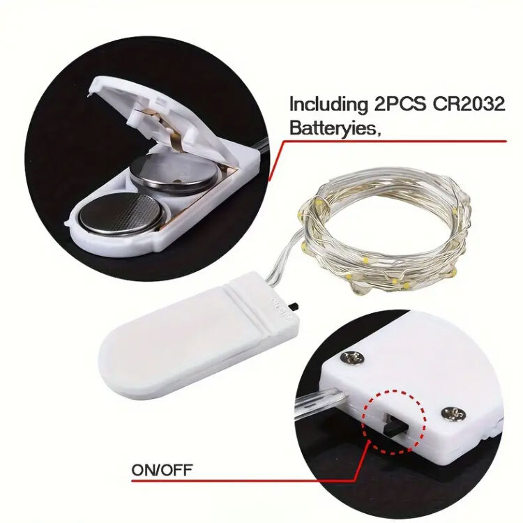 Led Φωτισμός Λευκός Ψυχρός - 2 Μέτρα με 20 Led 5