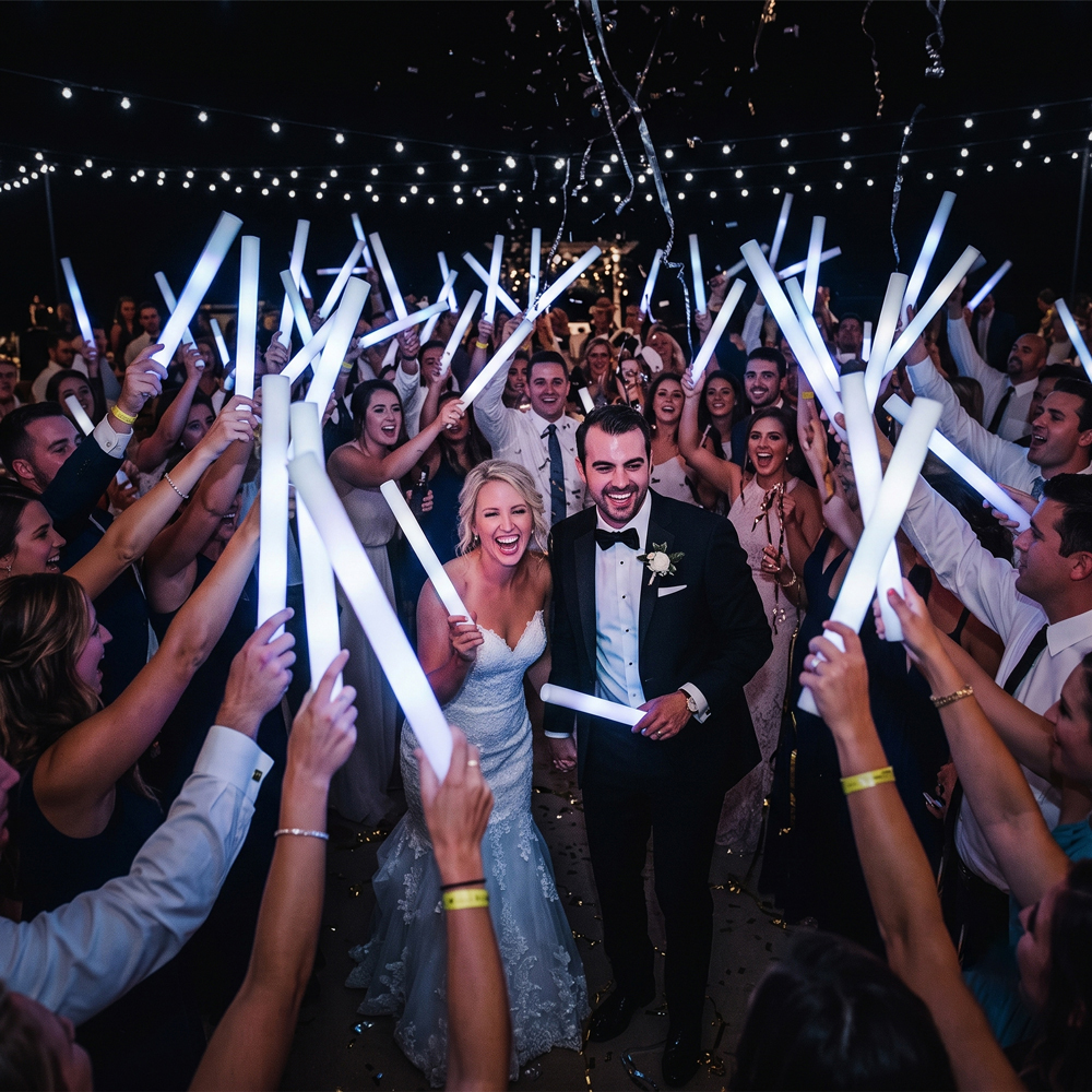 Led Foam Stick White 47cm - Wedding Set 30 Pieces