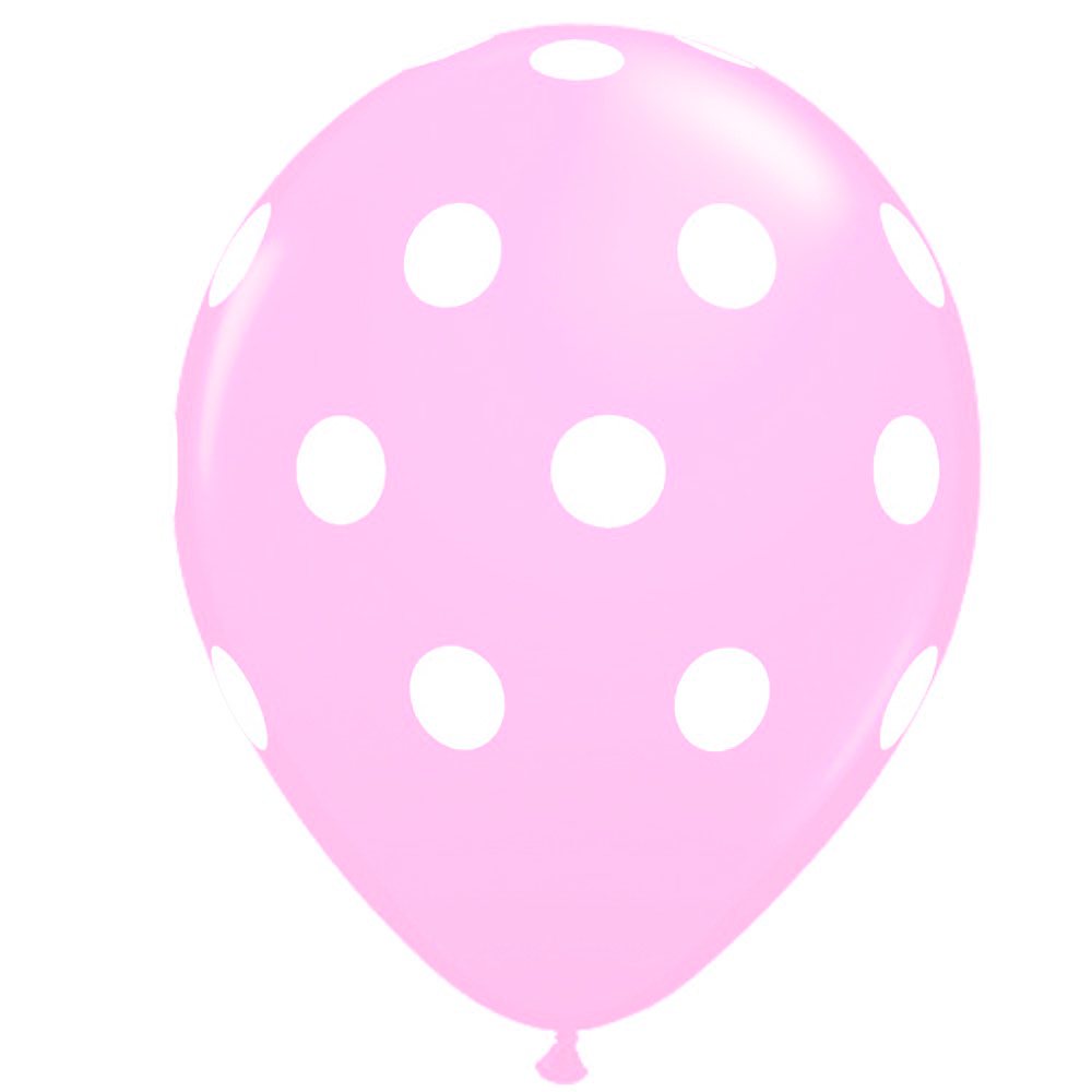 Balloons latex polca dots light blue 100 pcs pack