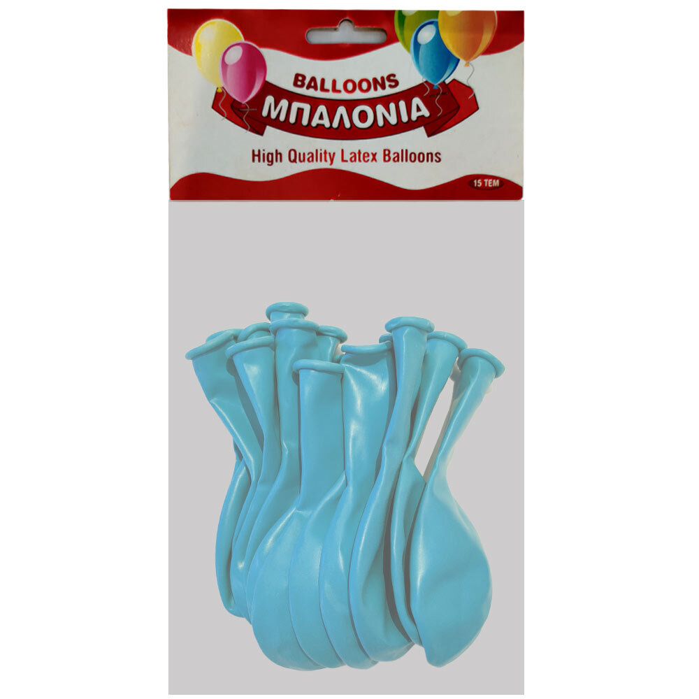 Μπαλόνια 13 ιντσών περλέ γαλάζιο 15 τεμάχια 2