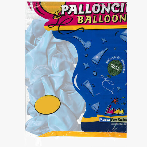 Μπαλόνια latex γαλάζιο μπεμπέ macaron 12 ιντσών Rocca Italy balloons 100 τεμάχια