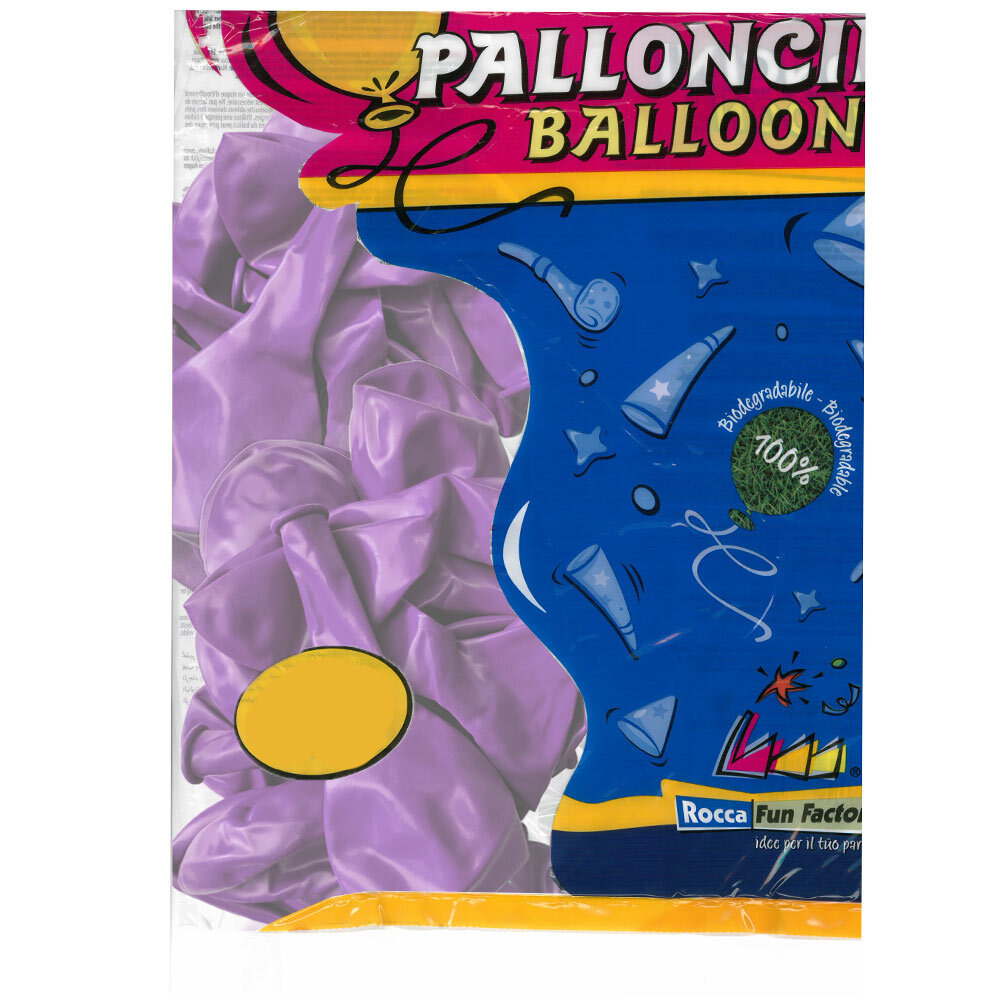 Μπαλόνια latex λιλά 12 ιντσών Rocca Italy balloons 100 τεμάχια 4