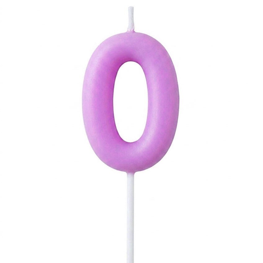 Candle Number 0 Lilac Pastel (Piece)
