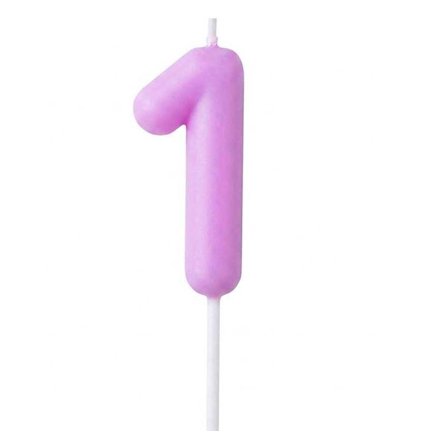 Candle Number 1 Lilac Pastel (Piece)